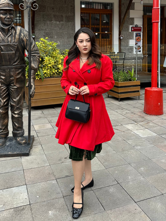 [Prévente] Manteau slim à revers couleur unie des années 1950