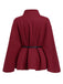 Manteau cape uni ceinturé rouge vin des années 1960