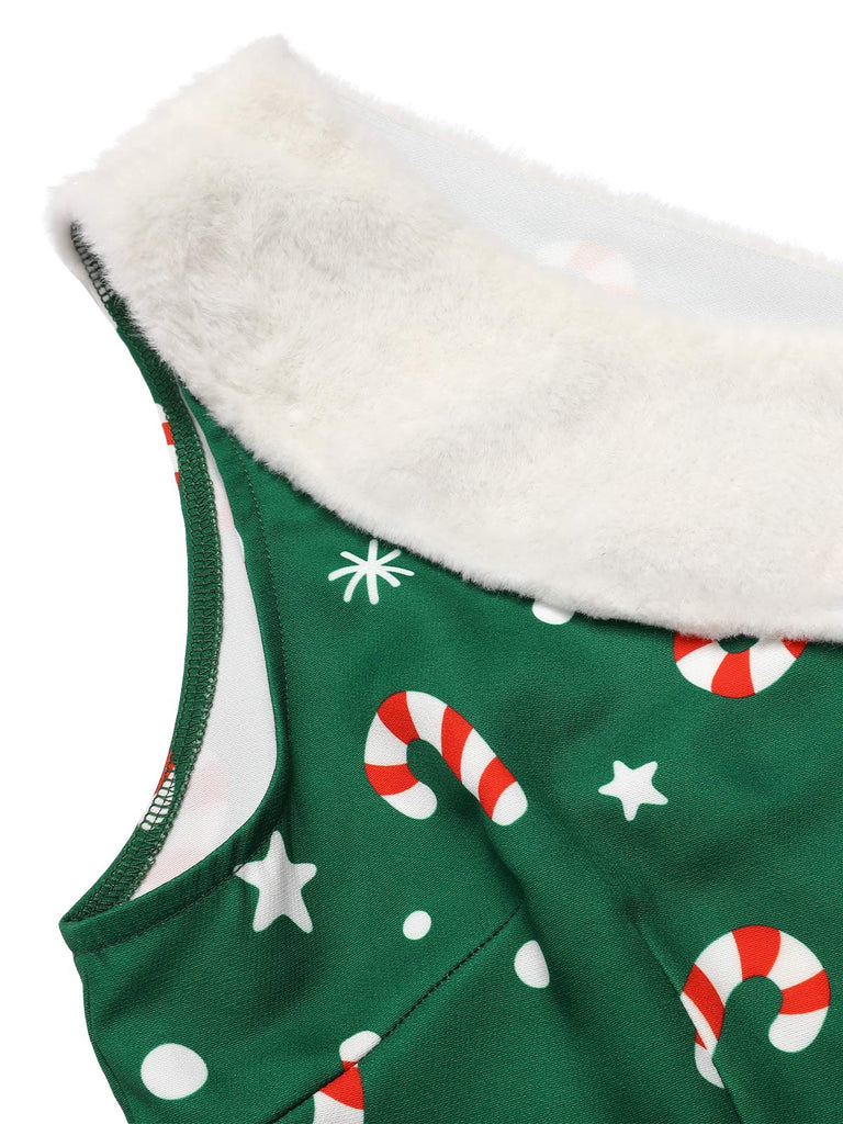 [Prévente] Combinaison à une épaule patchwork de peluche bleu des années 1950