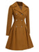 Manteau croisé à col cranté des années 1940