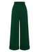 [Pré-vente] Pantalon large taille haute vert des années 1950