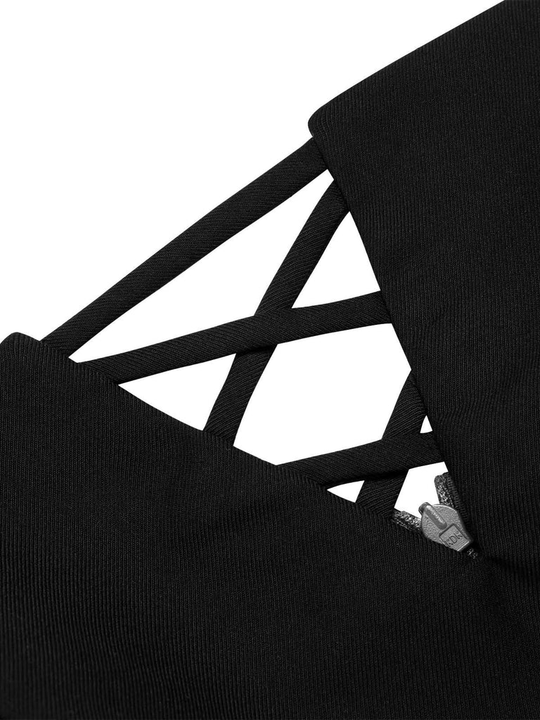 [Pré-vente] Robe à bretelles plissée à carreaux rouges des années 40