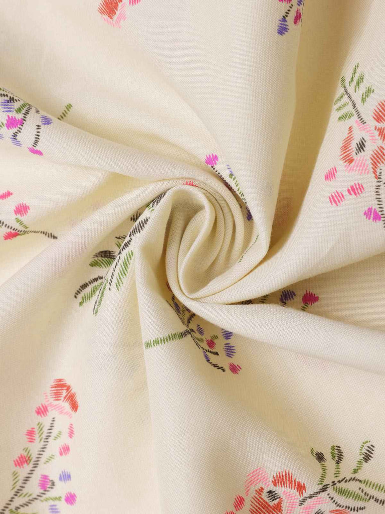 Robe bleu à manches bouffantes et revers fleuris des années 1940