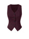 Gilet sans manches à rayures fines vin rouge des années 1960