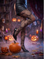 Bas noirs motif gothique pour Halloween