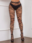 Collants résille noirs gothique jacquard motif chauve-souris