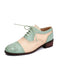 Chaussures Oxford à lanières et bout rond en cuir colorblock