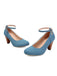 Mary Janes à boucle en jean et talons épais