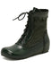 Bottes à lacets brodées vintage avec talon intérieur