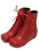Bottes à lacets brodées vintage avec talon intérieur
