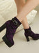 Bottines à plateforme et talons épais en dentelle vintage