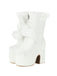 Bottes à talons hauts et bout rond en fausse fourrure vintage