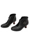 Bottines à bout rond, découpes, boucle et talon bloc