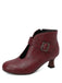 Bottines à bout rond, découpes, boucle et talon bloc