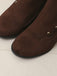 Bottes mi-mollet cloutées en daim doublées de fausse fourrure