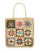 Bags Color Bohemian Patchwork Woven Crochet Bag Crème