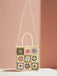 Bags Color Bohemian Patchwork Woven Crochet Bag Crème 3