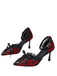 Chaussures à Bout Pointu à Talons Hauts Gothiques en Dentelle Florale