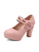 Bout Rond Talon Bloc Fleur Mary Jane Talons 3