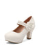Bout Rond Talon Bloc Fleur Mary Jane Talons 8