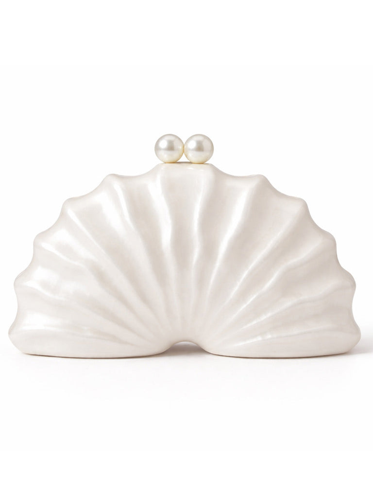 Pochette Vintage en Acrylique Perle Coquillage 11