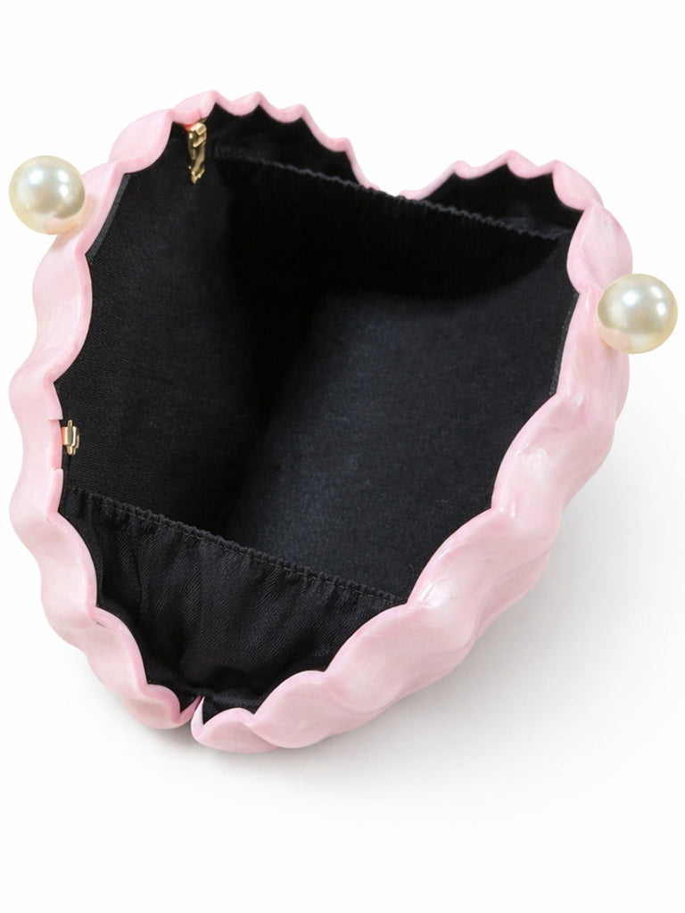 Pochette Vintage en Acrylique Perle Coquillage 5