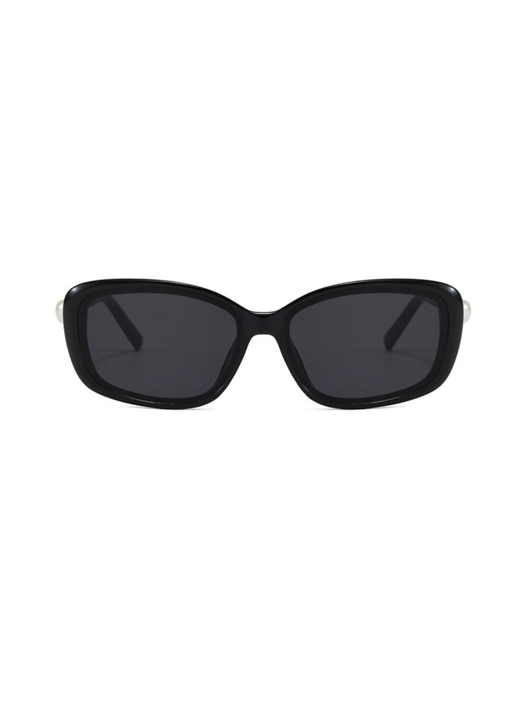 Lunettes de Soleil Vintage Monture Carrée Perle Noir 2
