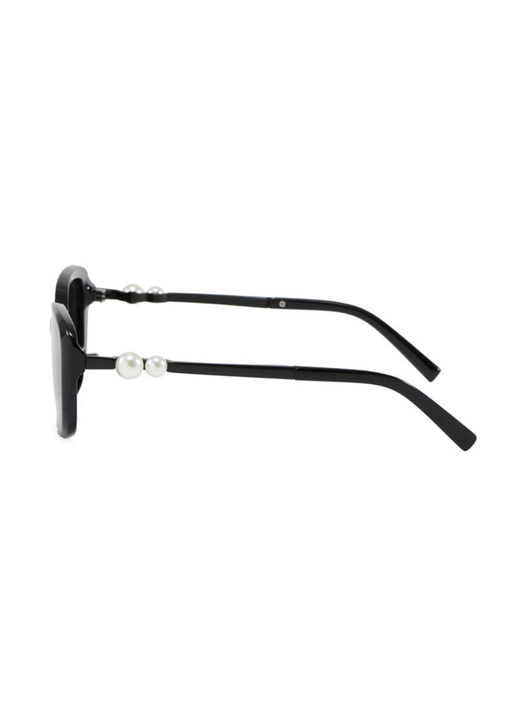 Lunettes de Soleil Vintage Monture Carrée Perle Noir 3