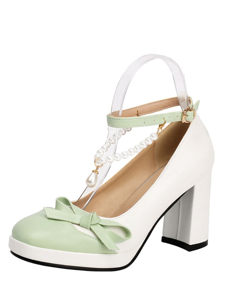 Chaussures à talons épais avec bride cheville