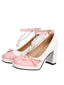Chaussures à talons épais avec bride cheville