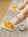 Chaussures à talons épais avec bride cheville