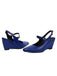 Chaussures Slingback Noires Mary Jane À Talon Compensé Bout Pointu