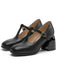 Chaussures Mary Jane Bride en T Boucle Talon Cône 7