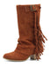 Vintage Frange Mi-Mollet Western Bottes 12