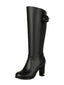 Bottes cavalières montantes à talon bloc et boucle
