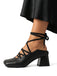 Chaussures Bout Carré Lacées Talon Bloc 2