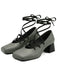 Chaussures Bout Carré Lacées Talon Bloc 5