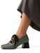 Chaussures Bout Carré Lacées Talon Bloc 7