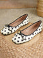 Ballerines bout carré nœud et motif pois noirs et blancs