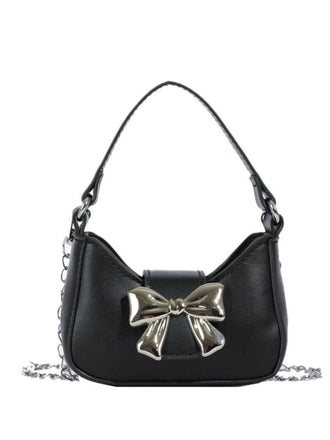 Sac à main vintage en cuir avec poignée en nœud