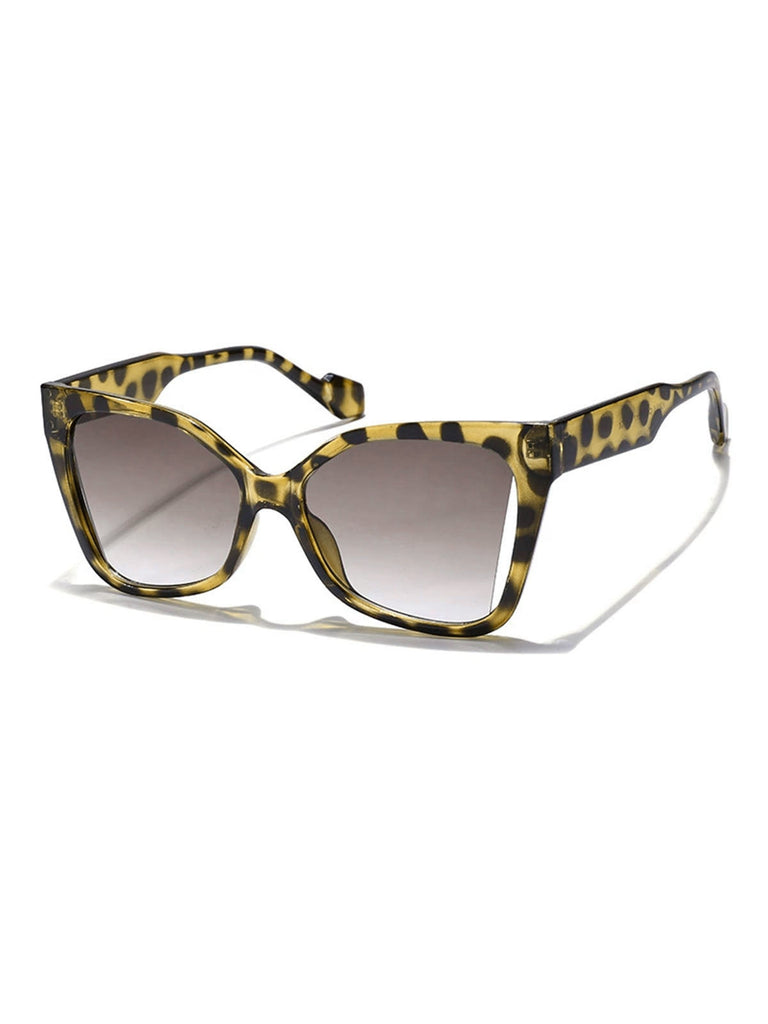 Lunettes de soleil vintage à monture carrée en plastique