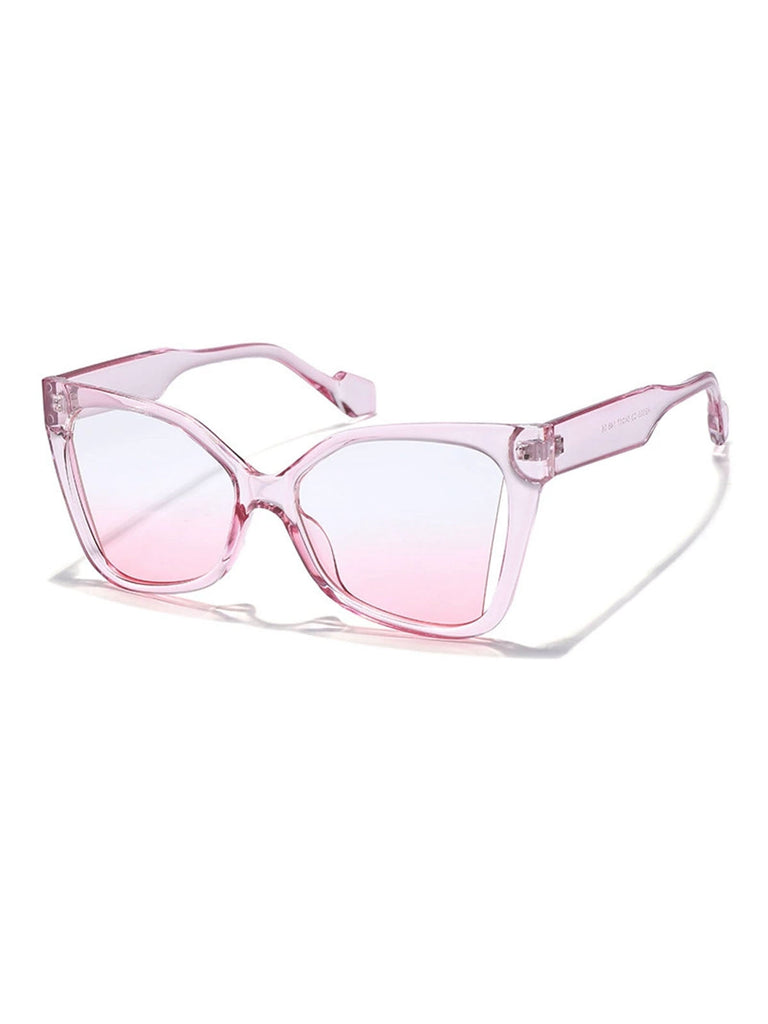 Lunettes de soleil vintage à monture carrée en plastique