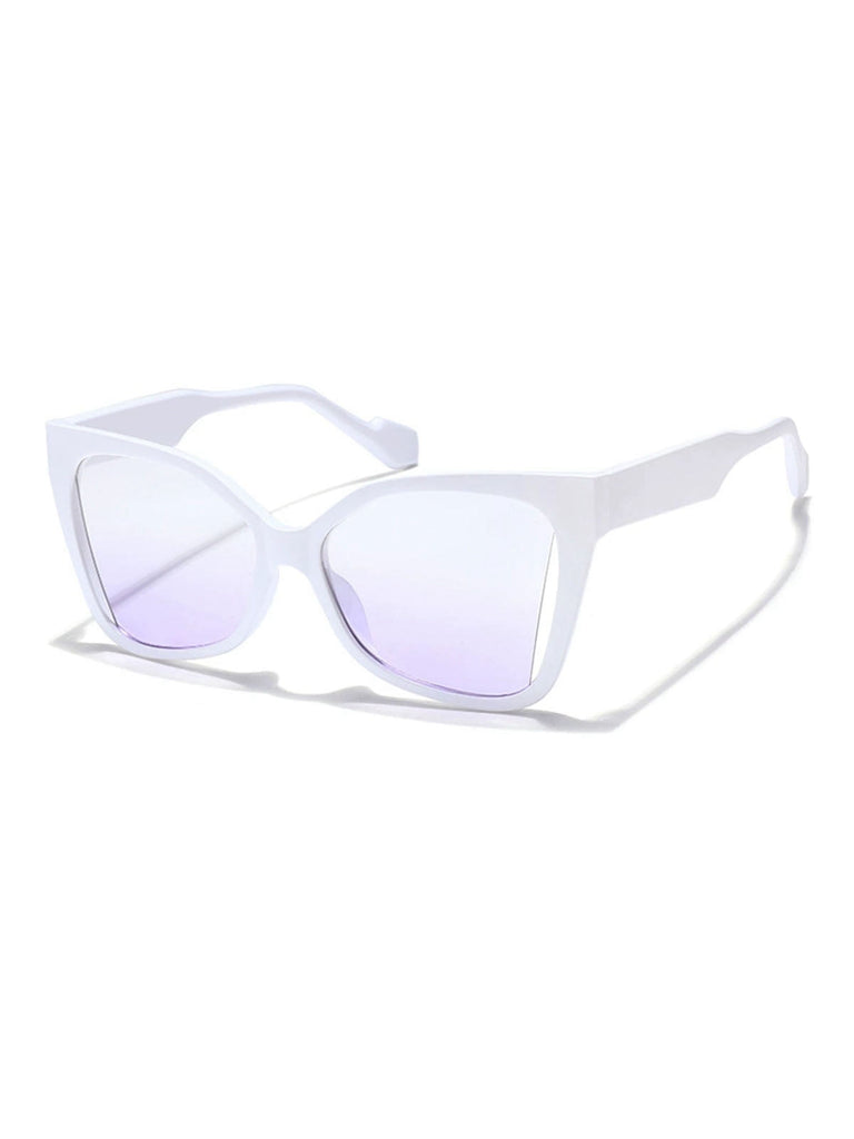 Lunettes de soleil vintage à monture carrée en plastique