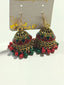 Boucles d'oreilles perles bohème multicolore vintage
