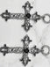 Boucles d'oreilles Halloween gothique croix 3D fleur