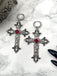 Boucles d'oreilles Halloween gothique croix 3D fleur