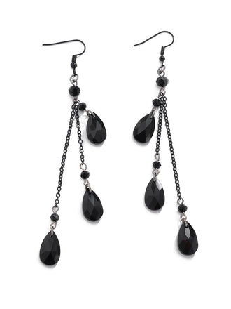 Boucles d'oreilles pendantes gothiques en forme de goutte d'eau
