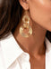 Boucles d'oreilles vintage en alliage doré à spirale exagérée