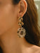 Boucles d'oreilles pendantes vintage à imprimé léopard