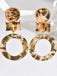 Boucles d'oreilles pendantes vintage à imprimé léopard